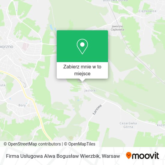 Mapa Firma Usługowa Alwa Bogusław Wierzbik