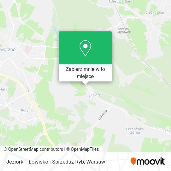 Mapa Jeziorki - Łowisko i Sprzedaż Ryb