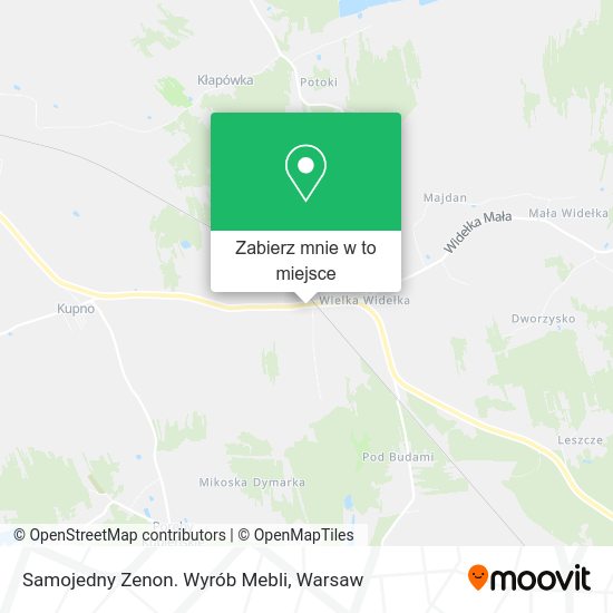 Mapa Samojedny Zenon. Wyrób Mebli