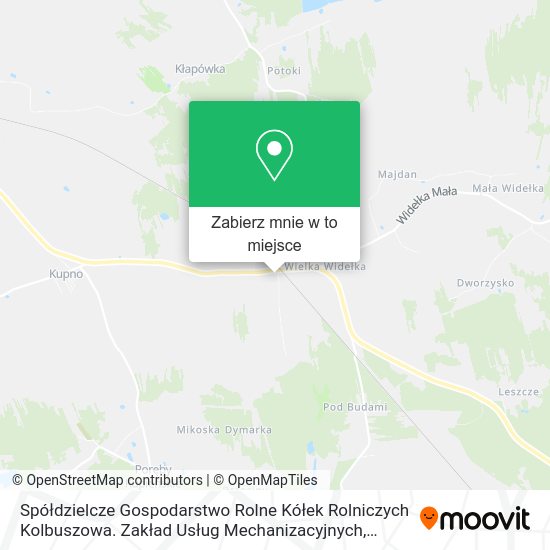 Mapa Spółdzielcze Gospodarstwo Rolne Kółek Rolniczych Kolbuszowa. Zakład Usług Mechanizacyjnych