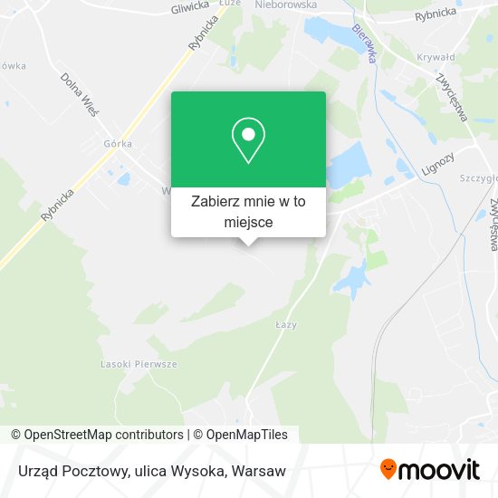 Mapa Urząd Pocztowy, ulica Wysoka