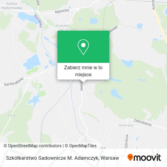 Mapa Szkółkarstwo Sadownicze M. Adamczyk