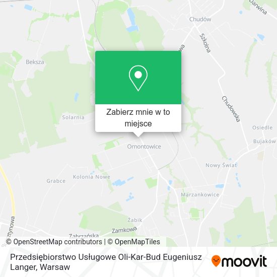 Mapa Przedsiębiorstwo Usługowe Oli-Kar-Bud Eugeniusz Langer