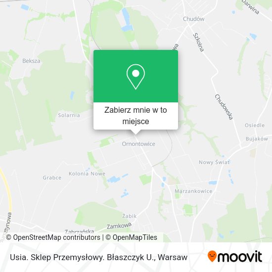 Mapa Usia. Sklep Przemysłowy. Błaszczyk U.