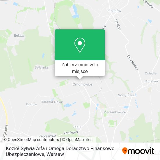 Mapa Kozioł Sylwia Alfa i Omega Doradztwo Finansowo Ubezpieczeniowe