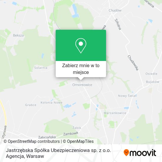 Mapa Jastrzębska Spółka Ubezpieczeniowa sp. z o.o. Agencja