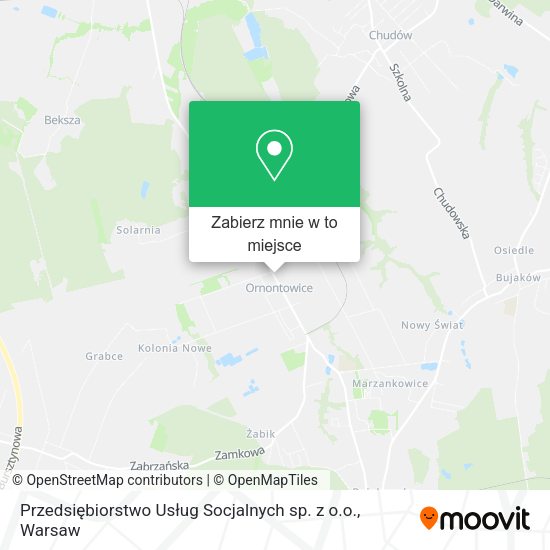 Mapa Przedsiębiorstwo Usług Socjalnych sp. z o.o.