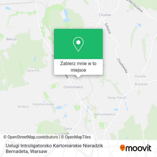 Mapa Usługi Introligatorsko Kartoniarskie Nieradzik Bernadeta