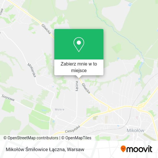 Mapa Mikołów Śmiłowice Łączna