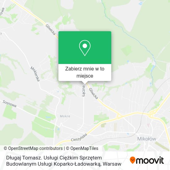 Mapa Długaj Tomasz. Usługi Ciężkim Sprzętem Budowlanym Usługi Koparko-Ładowarką