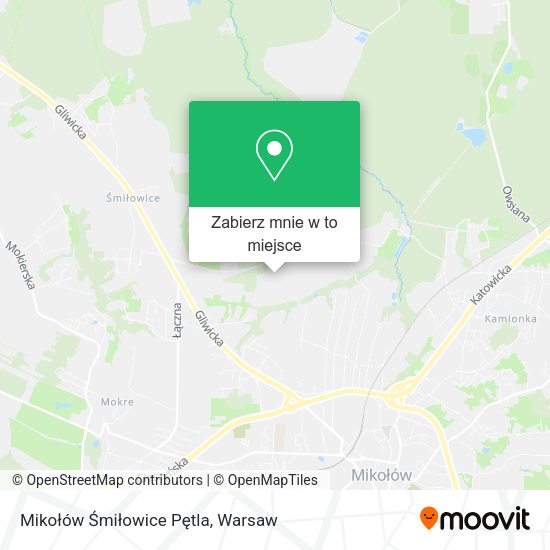 Mapa Mikołów Śmiłowice Pętla