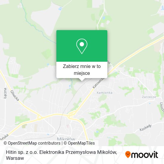 Mapa Hitin sp. z o.o. Elektronika Przemysłowa Mikołów