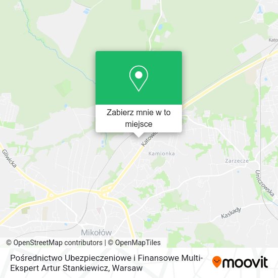 Mapa Pośrednictwo Ubezpieczeniowe i Finansowe Multi-Ekspert Artur Stankiewicz