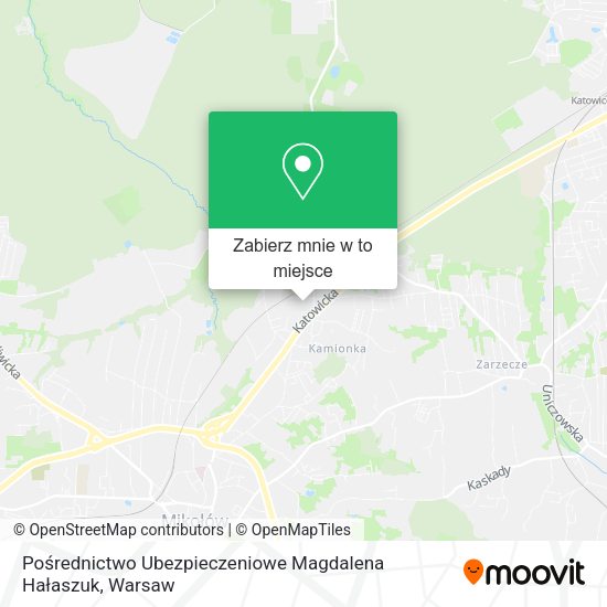 Mapa Pośrednictwo Ubezpieczeniowe Magdalena Hałaszuk