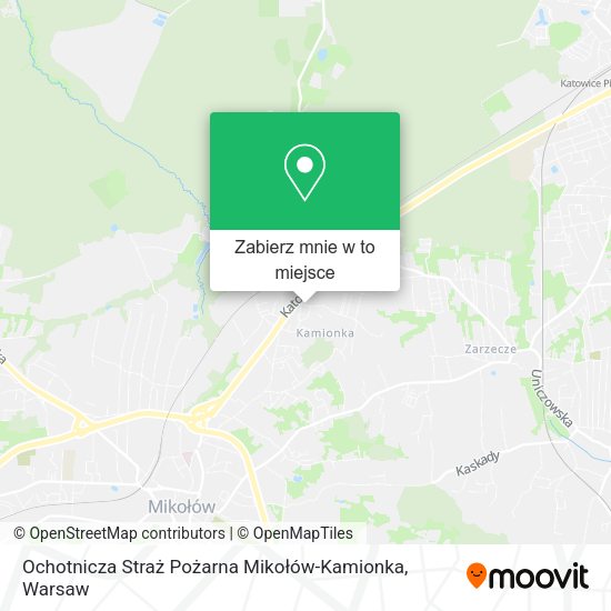 Mapa Ochotnicza Straż Pożarna Mikołów-Kamionka