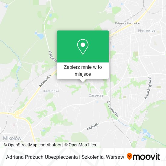 Mapa Adriana Prażuch Ubezpieczenia i Szkolenia