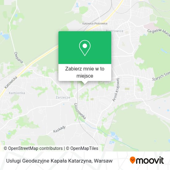 Mapa Usługi Geodezyjne Kapała Katarzyna