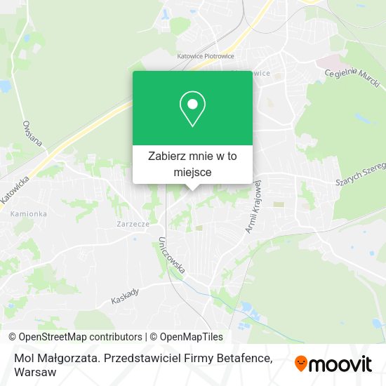 Mapa Mol Małgorzata. Przedstawiciel Firmy Betafence