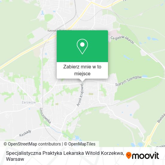 Mapa Specjalistyczna Praktyka Lekarska Witold Korzekwa