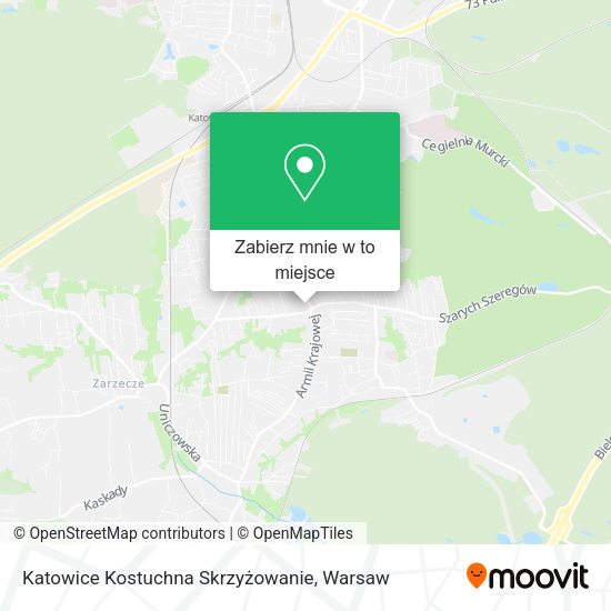 Mapa Katowice Kostuchna Skrzyżowanie