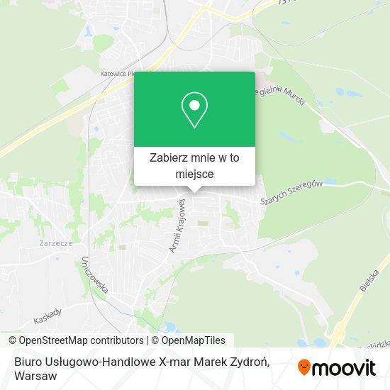 Mapa Biuro Usługowo-Handlowe X-mar Marek Zydroń