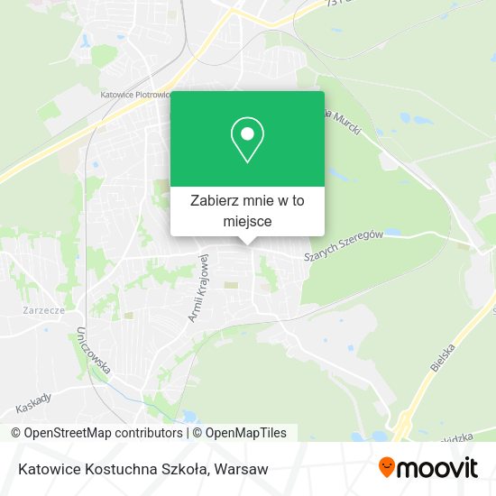 Mapa Katowice Kostuchna Szkoła