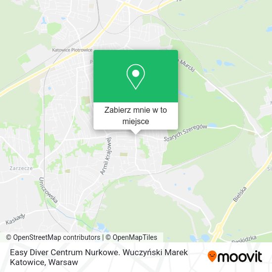 Mapa Easy Diver Centrum Nurkowe. Wuczyński Marek Katowice