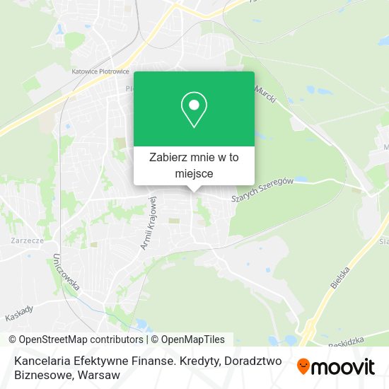 Mapa Kancelaria Efektywne Finanse. Kredyty, Doradztwo Biznesowe