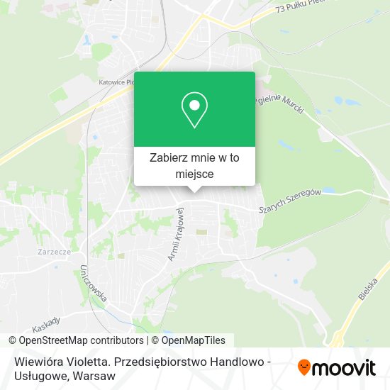 Mapa Wiewióra Violetta. Przedsiębiorstwo Handlowo - Usługowe