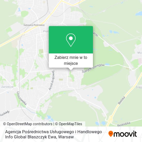 Mapa Agencja Pośrednictwa Usługowego i Handlowego Info Global Błaszczyk Ewa