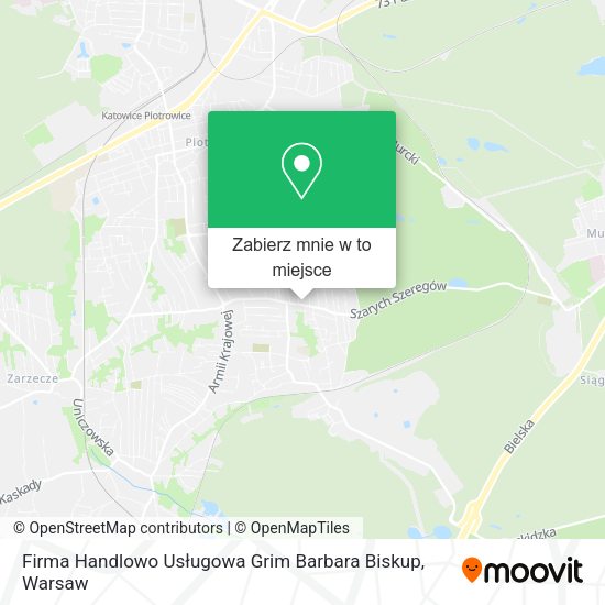 Mapa Firma Handlowo Usługowa Grim Barbara Biskup