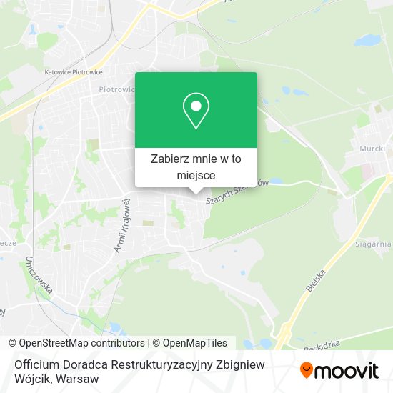 Mapa Officium Doradca Restrukturyzacyjny Zbigniew Wójcik