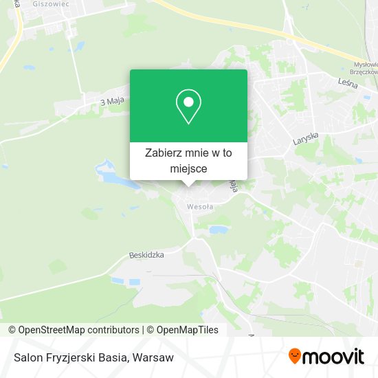 Mapa Salon Fryzjerski Basia