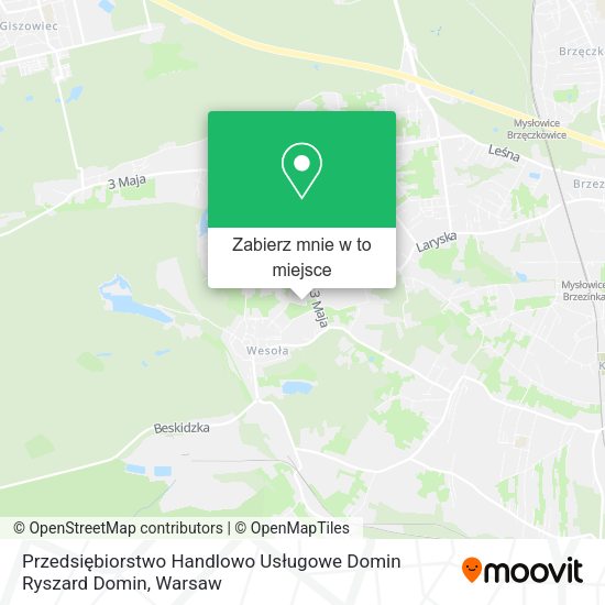 Mapa Przedsiębiorstwo Handlowo Usługowe Domin Ryszard Domin