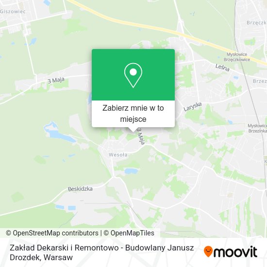 Mapa Zakład Dekarski i Remontowo - Budowlany Janusz Drozdek