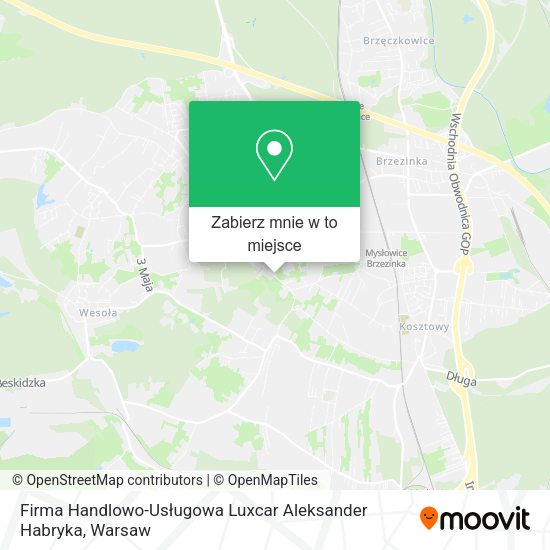 Mapa Firma Handlowo-Usługowa Luxcar Aleksander Habryka