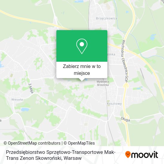 Mapa Przedsiębiorstwo Sprzętowo-Transportowe Mak-Trans Zenon Skowroński