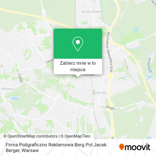 Mapa Firma Poligraficzno Reklamowa Berg Pol Jacek Berger