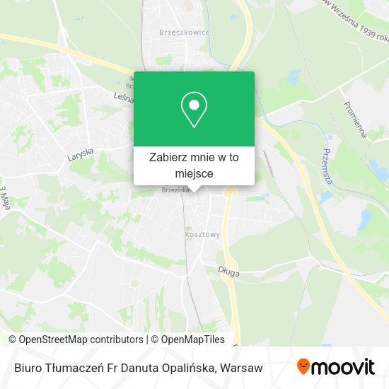 Mapa Biuro Tłumaczeń Fr Danuta Opalińska