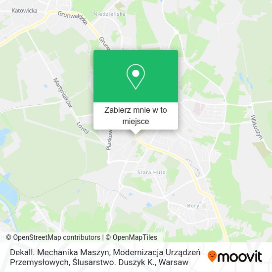 Mapa Dekall. Mechanika Maszyn, Modernizacja Urządzeń Przemysłowych, Ślusarstwo. Duszyk K.