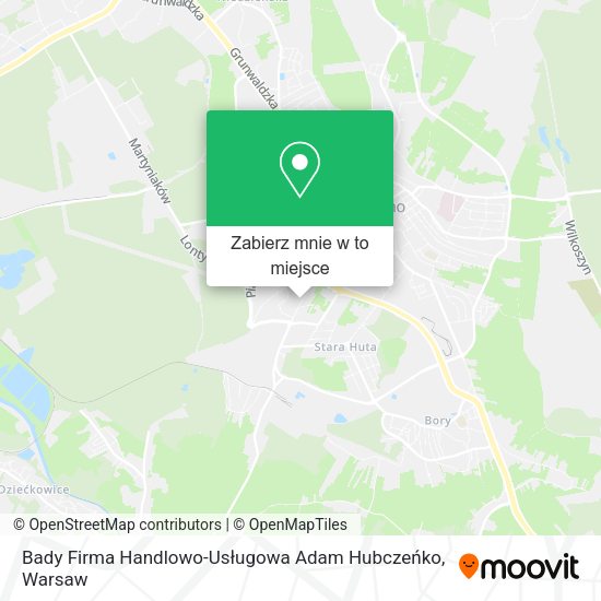 Mapa Bady Firma Handlowo-Usługowa Adam Hubczeńko