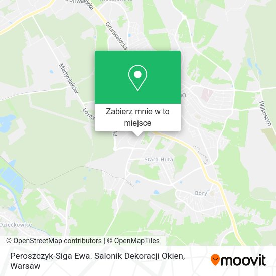 Mapa Peroszczyk-Siga Ewa. Salonik Dekoracji Okien