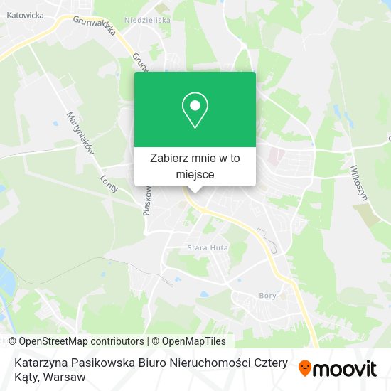 Mapa Katarzyna Pasikowska Biuro Nieruchomości Cztery Kąty