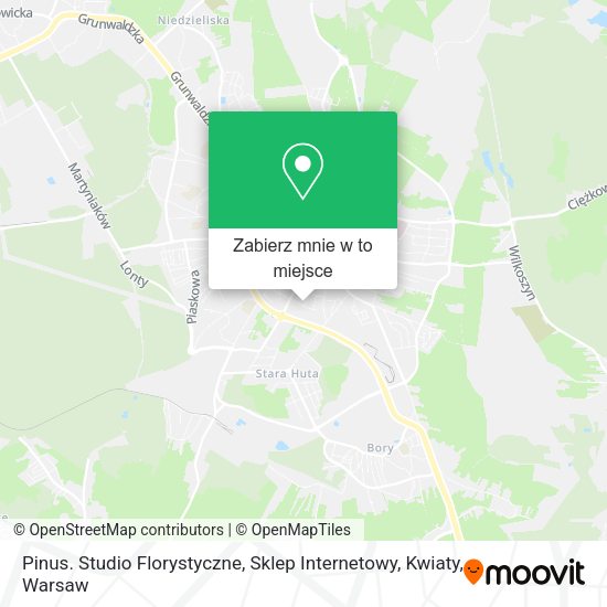 Mapa Pinus. Studio Florystyczne, Sklep Internetowy, Kwiaty