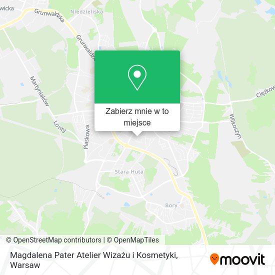 Mapa Magdalena Pater Atelier Wizażu i Kosmetyki