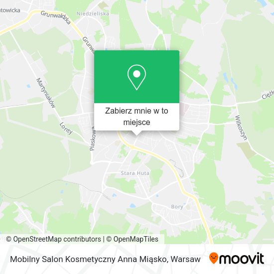 Mapa Mobilny Salon Kosmetyczny Anna Miąsko