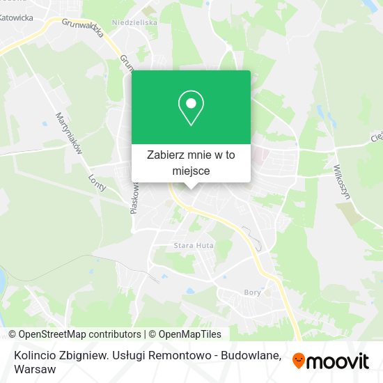 Mapa Kolincio Zbigniew. Usługi Remontowo - Budowlane