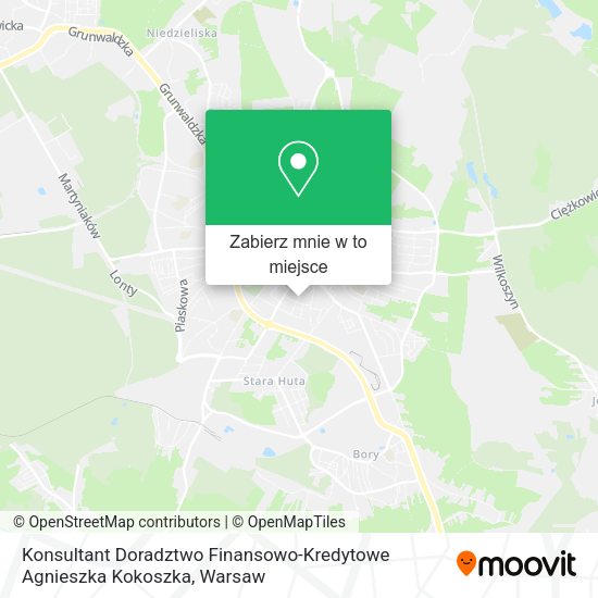 Mapa Konsultant Doradztwo Finansowo-Kredytowe Agnieszka Kokoszka