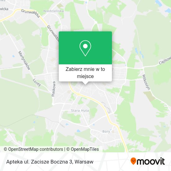 Mapa Apteka ul. Zacisze Boczna 3