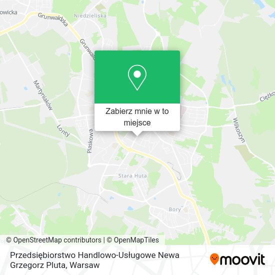 Mapa Przedsiębiorstwo Handlowo-Usługowe Newa Grzegorz Pluta